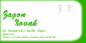 zagon novak business card